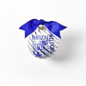 Kentucky Word Collage Glass Ornament