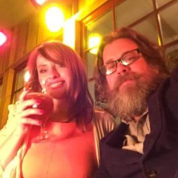 Us enjoying our favorite watering hole, The Nook in Huntsville.