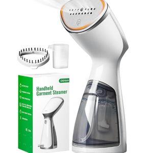 OGHom Portable Travel Handheld Steamer for Clothes, Garment Wrinkle Remover, 1000W Strong Penetrating Fabric Steamer, for Home, Office, Travel (ONLY FOR 120V) -White