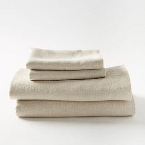 Belgian Linen Sheet Set, Queen, Natural Flax