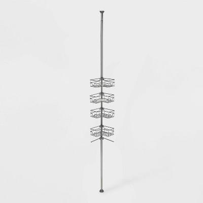 Steel L Shaped Tension Pole Caddy Chrome - Made By Design™