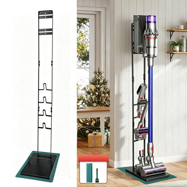 EZ SPARES Vacuum Stand for Dyson,Stable Metal Storage Bracket Stand Holder for Dyson Handheld V6 V7 V8 V10 DC30 DC31 DC34 DC35 DC58 DC59 DC62 Cordless Vacuum Cleaners & Accessories & Attachments