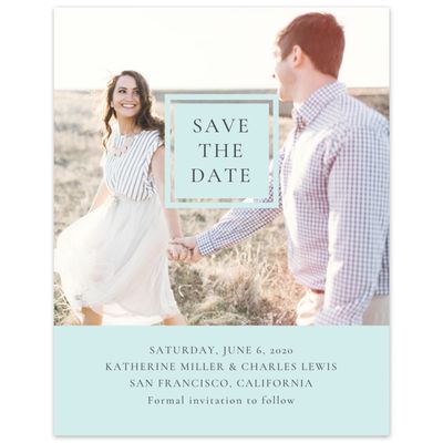 Sky, Blue Wedding Digital Save the Date - Potter Portrait
