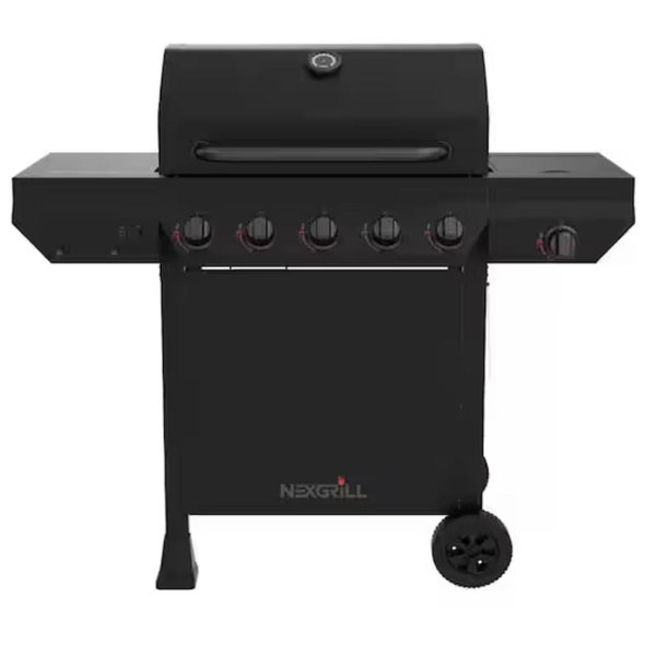 Nexgrill 5-Burner Liquid Propane Gas Grill in Graphite Black with Side Burner 720-0888SF