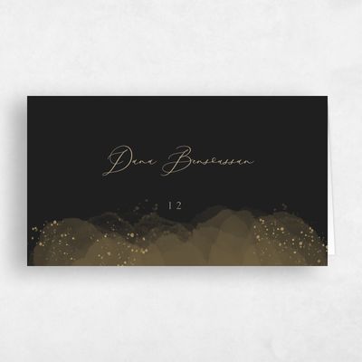 Dijon, Yellow Wedding Place Card - Zortas