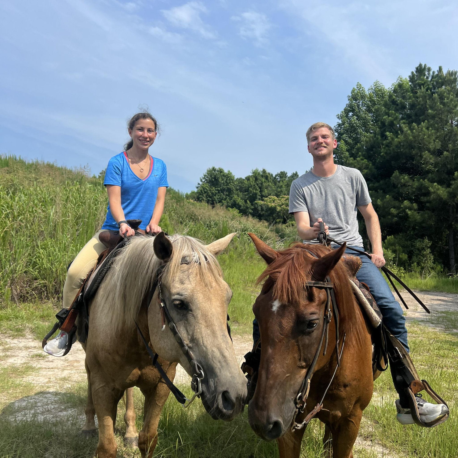 Jack's first time horseback riding.. he claims to still be afraid of horses, unless it's Storm.
