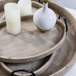 A&B Home Farmers Market Wooden Trays, Set of 2