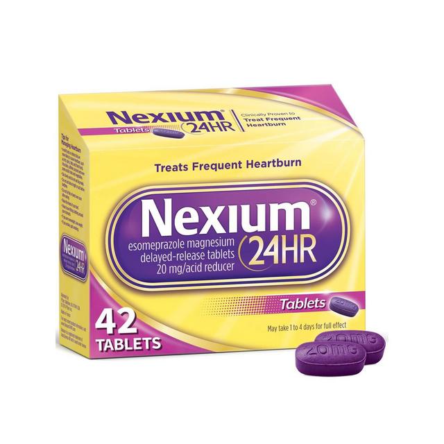 Nexium 24-Hour Delayed Release Heartburn Relief Tablets with Esomeprazole Magnesium Acid Reducer - 42ct