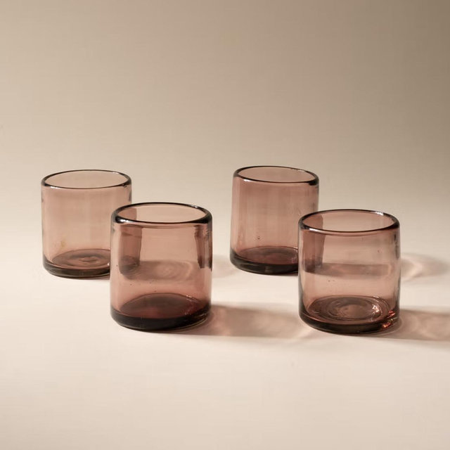 Short Set of 4 Amethyst Glassware