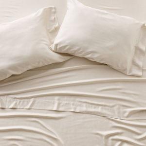 Queen 400 Thread Count Rayon from Bamboo Sheet Set Natural - Casaluna™