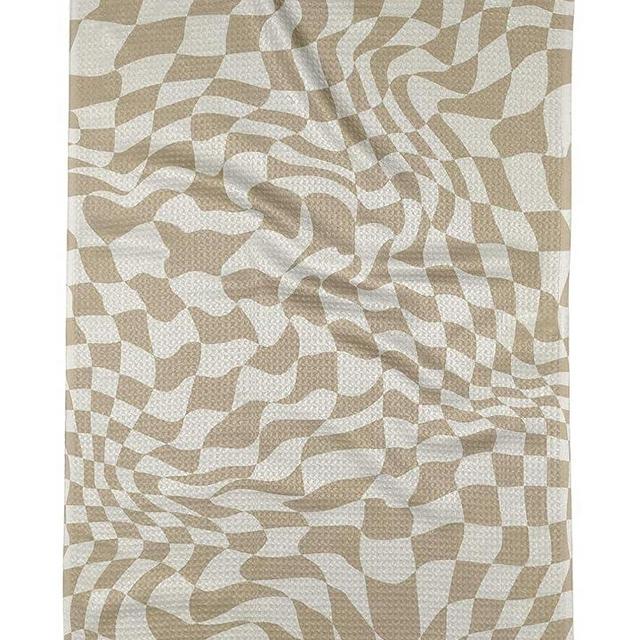 GEOMETRY Fall Kitchen Towels - Quick Dry Microfiber Cloth Fall Dish Towels for Kitchen Drying - Premium Quick Dry Towel (Checkered Fall, 18" x 30" (1 Pack))