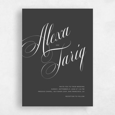 Multi-Colored Wedding Invitation - Dametta Portrait