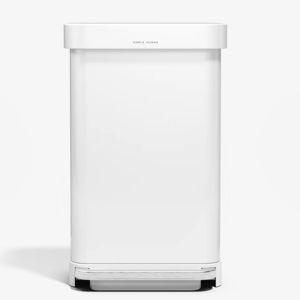 45L Rectangular Step Can with Liner Pocket - 45L, White