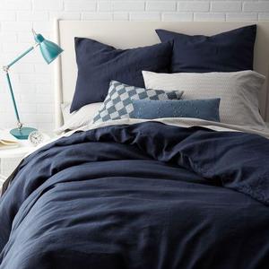 Belgian Flax Linen Duvet Cover + Shams – Midnight