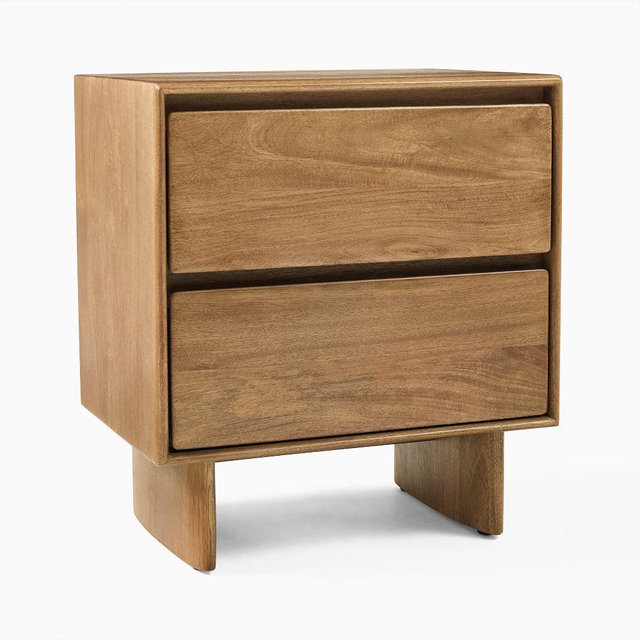 Anton 22" Closed Nightstand, Burnt Wax