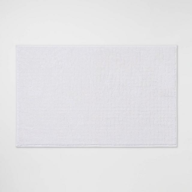 20"x32" Everyday Chenille Bath Rug White - Room Essentials™