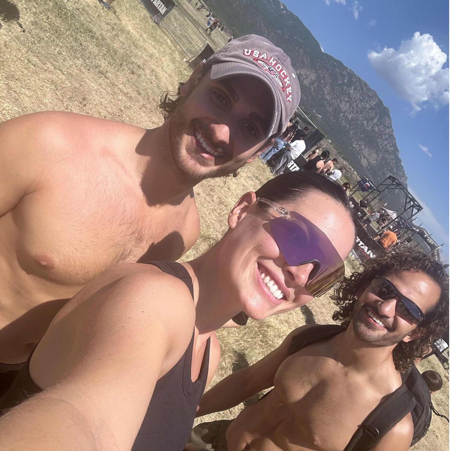 Before the mud... our first (and likely only) Spartan Race in Colorado Springs, with Hugo
