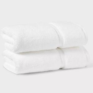 Threshold 2pk Spa Plush Hand Towel Set in Color White