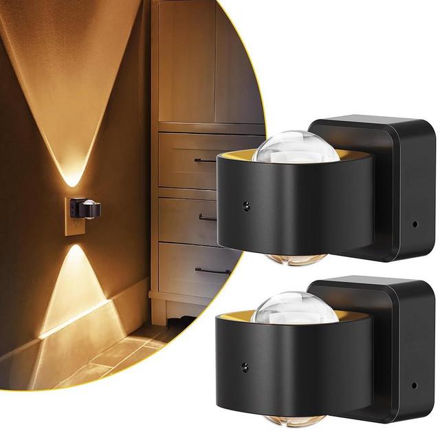 L LOHAS LED Night Light Projector, Nights Light Plug into Wall, Dusk to Dawn Sensor, 180°Rotating Nightlight for Kids, 0-100LM Dimmable Soft White Ambient Lighting for Bathroom, Decor, Gifts, 2 Pack