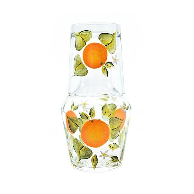 Orange Carafe and Glass