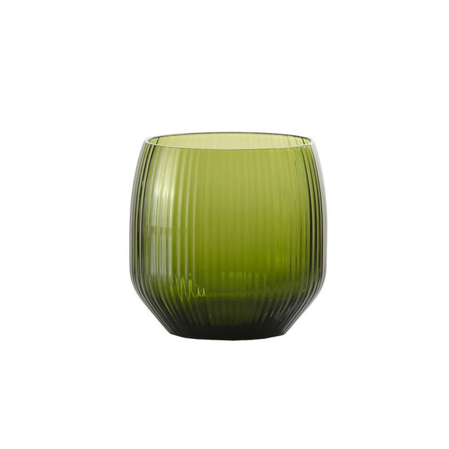 Fortessa Estiva Textured Double Old-Fashioned Glasses, Set of 4, Green