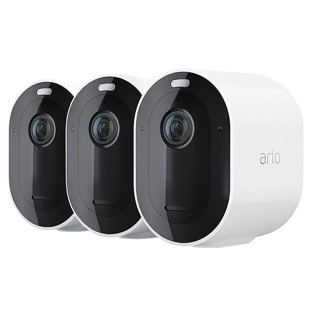 Arlo Pro 4 2K Indoor/Outdoor Spotlight Wire-Free 3pk Security Camera - White