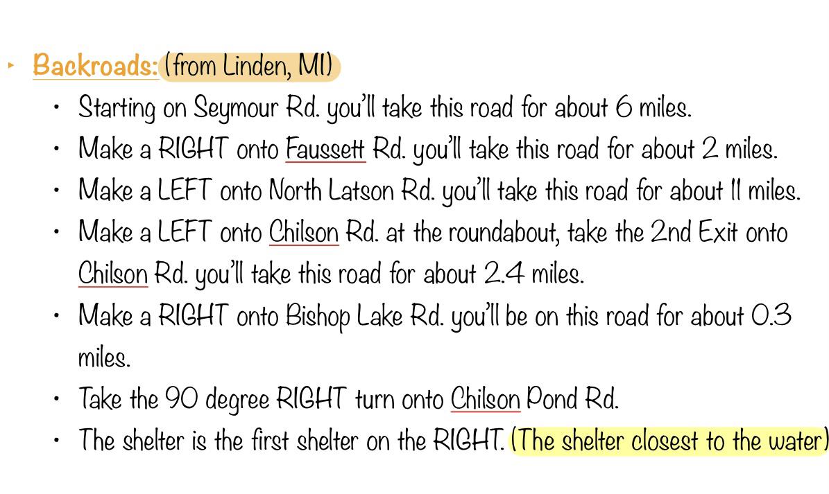 Directions to the Wedding Venue🖤