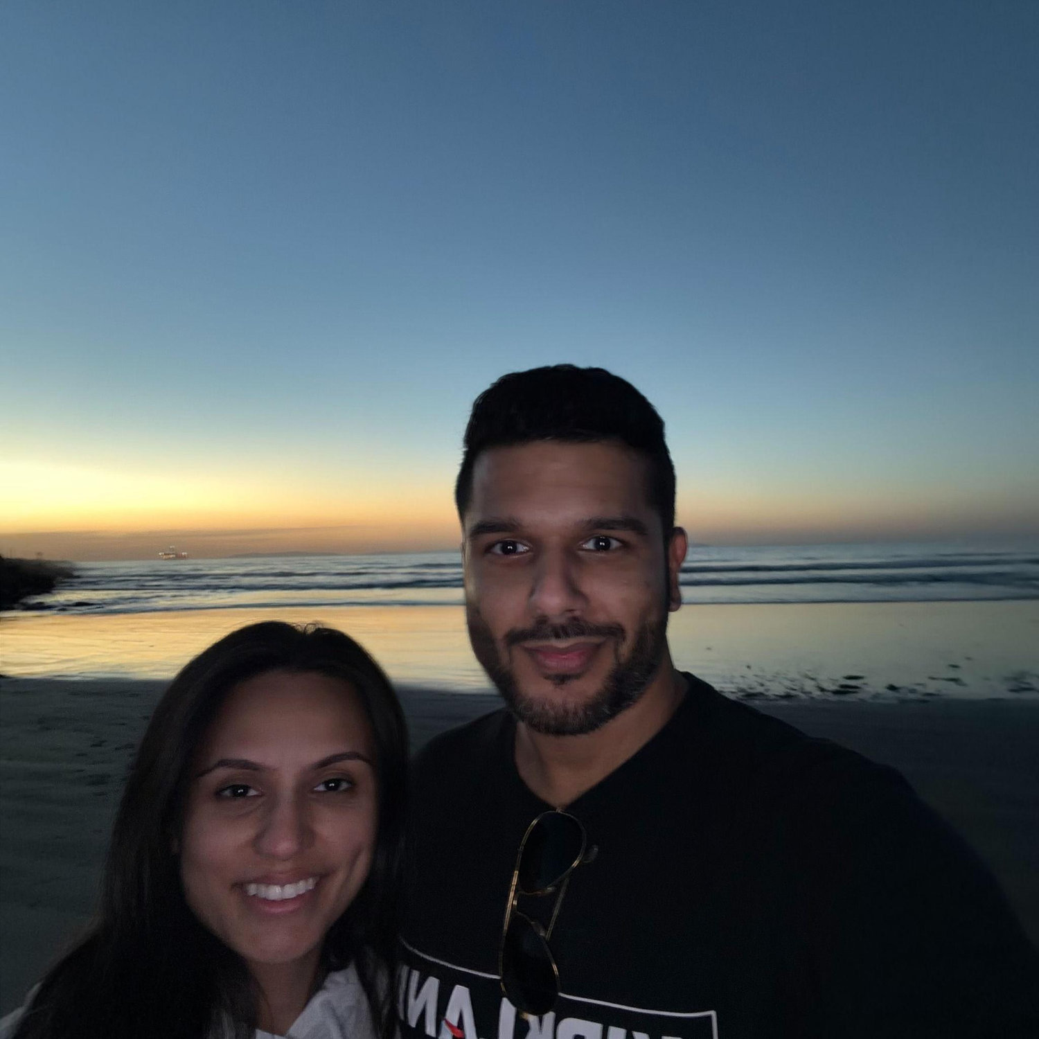 Sunset walks by the beach