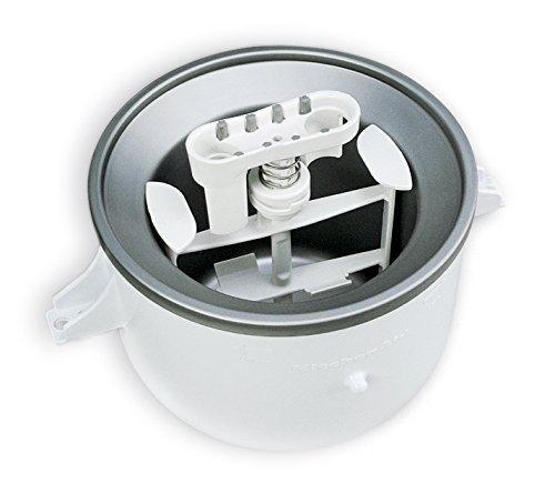 KitchenAid KICA0WH 2 Quart Ice Cream Maker Stand Mixer Attachment (Renewed)