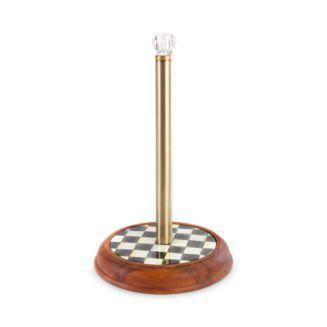 Mackenzie-Childs Courtly Check Wood Paper Towel HolderCourtly Check Wood Paper Towel Holder