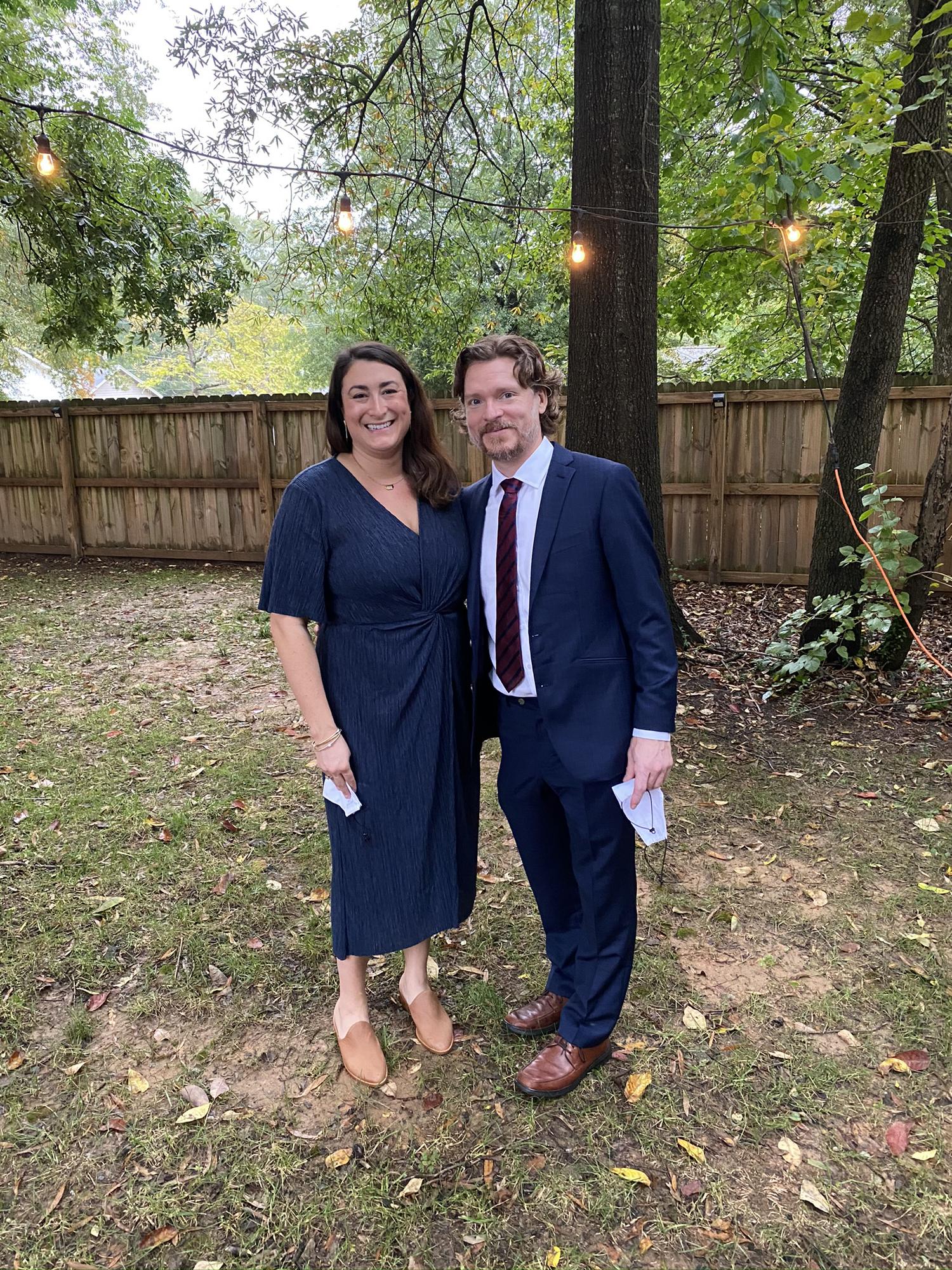 Our first wedding!  Julia and John's backyard ceremony