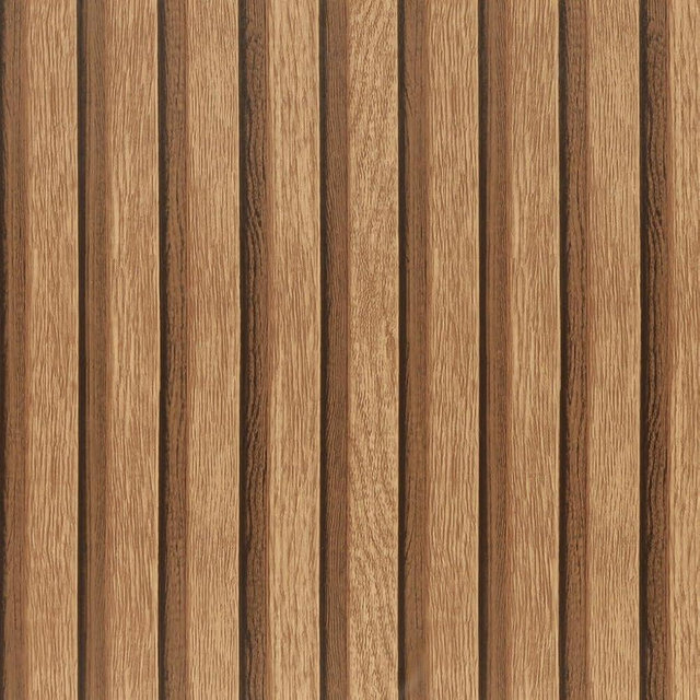 Arthome 17''x393'' Wood Slat Wallpaper, Peel and Stick Self Adhesive Wood Wallpaper PVC Vinyl Decorative Removable Wallpaper Waterproof Faux Wood Grating Stripe Contact Paper for Living Room Bedroom