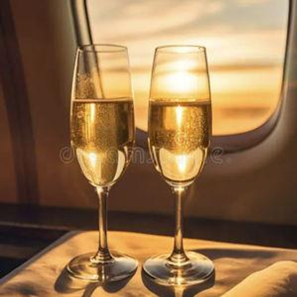 🍾 Champagne at 30,000 Feet