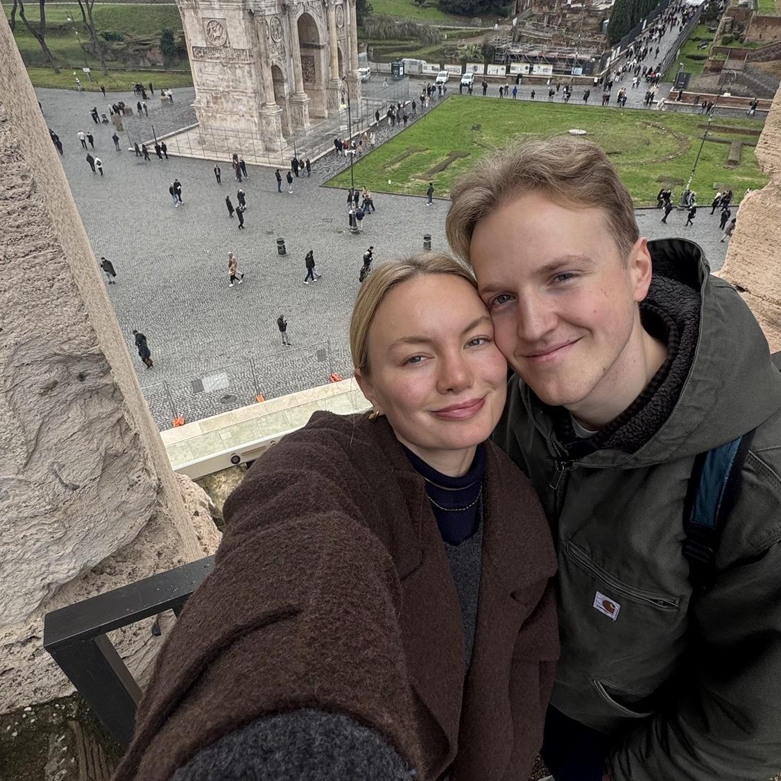 They traveled to Rome- to the coliseum ofc
