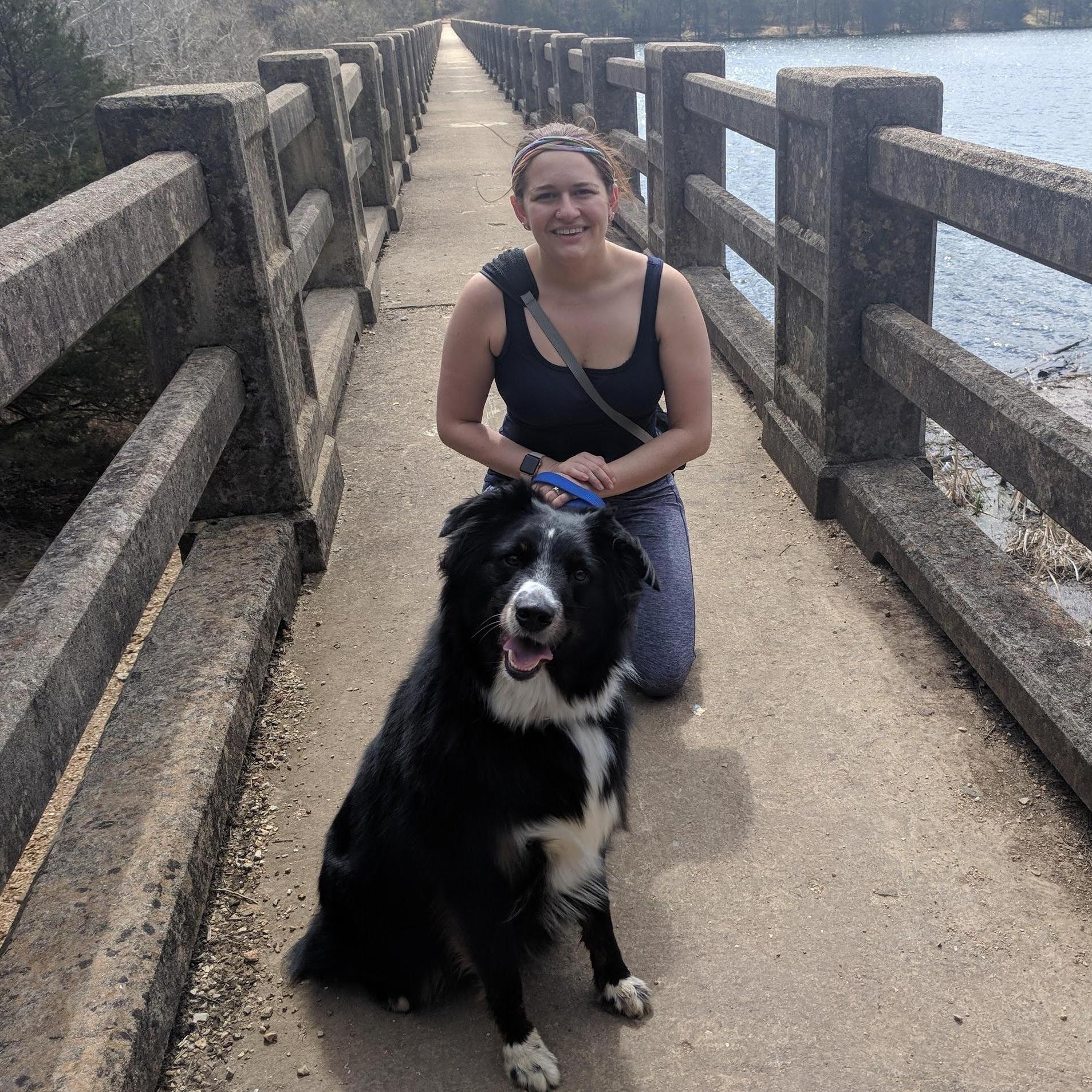 Emily & Lupin in Arkansas.