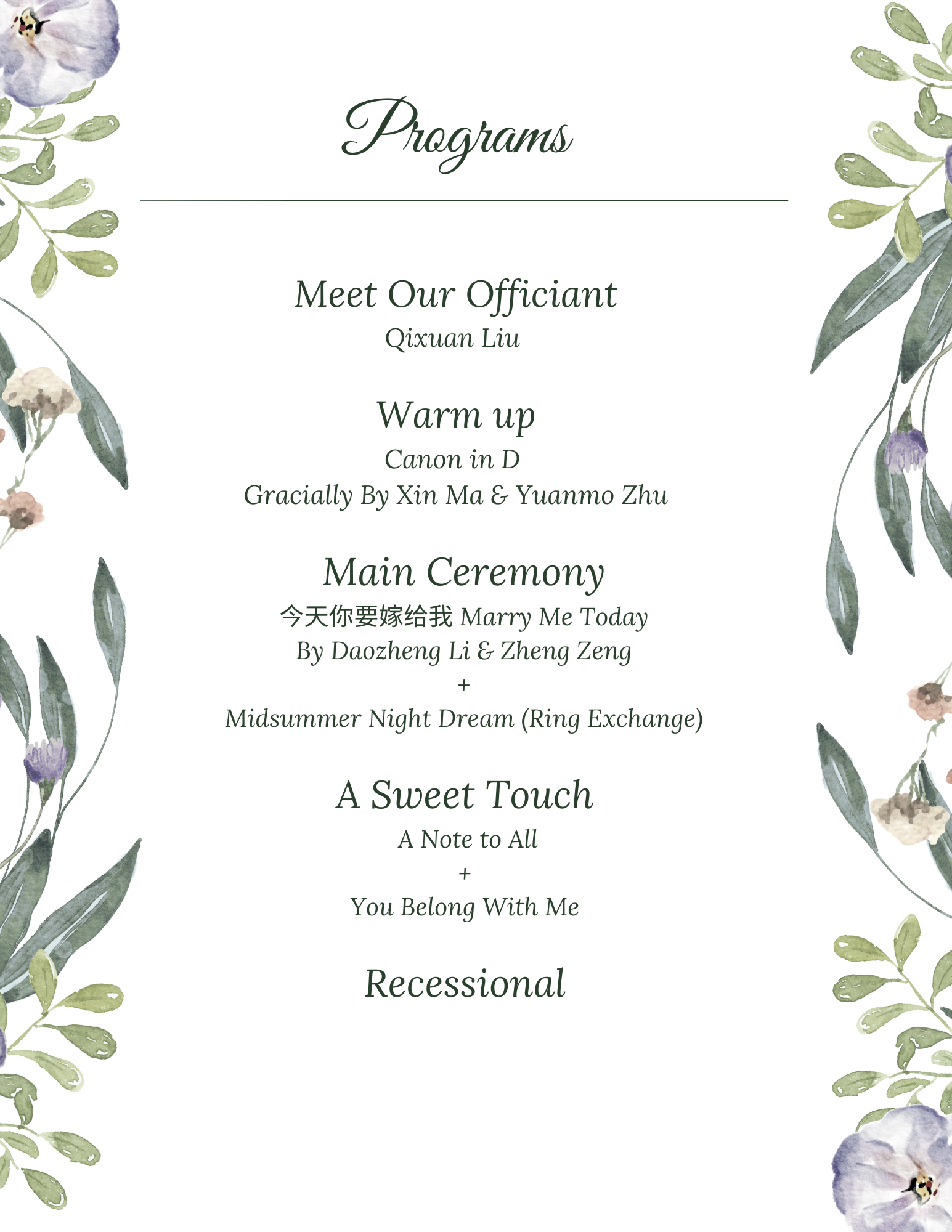 The Wedding Website of Zheng Zeng and Daozheng Li