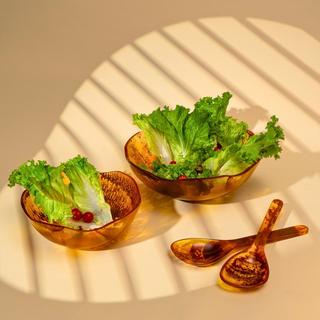 Aurora Tortise Shell Resin Scalloped Bowl