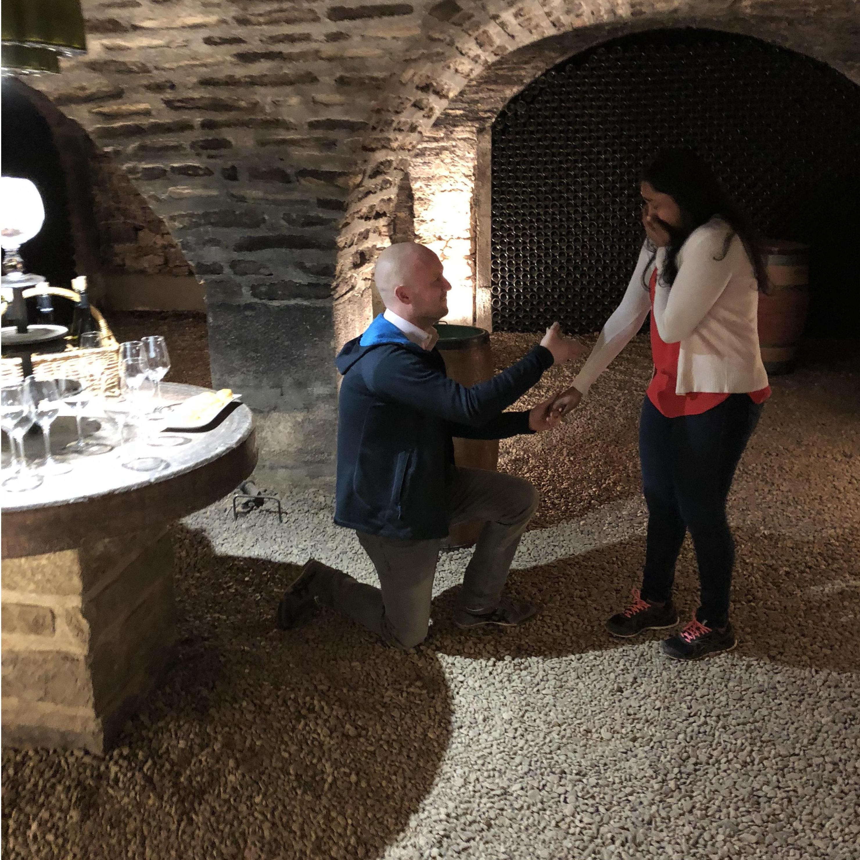 The proposal! Our tour guide, Hubert, was crying in the background too. It was a really great, private moment. We wouldn't change a thing.