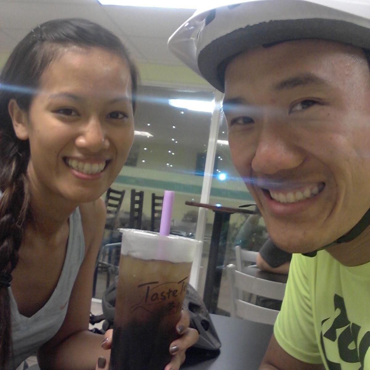 Nothing like an ice cold boba tea after a bike ride!