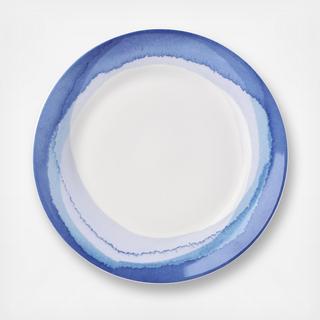 Indigo Watercolor Stripe Accent Plate