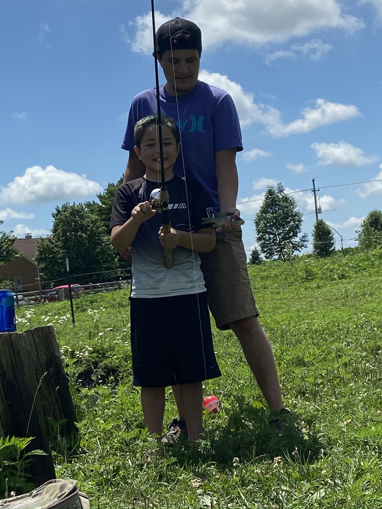 Fishing at the farm