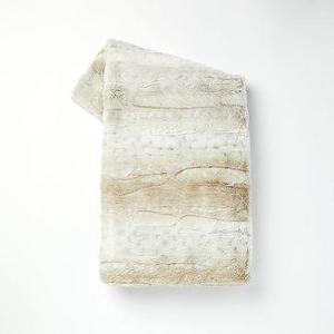 Faux Fur Leopard Ombre Throw