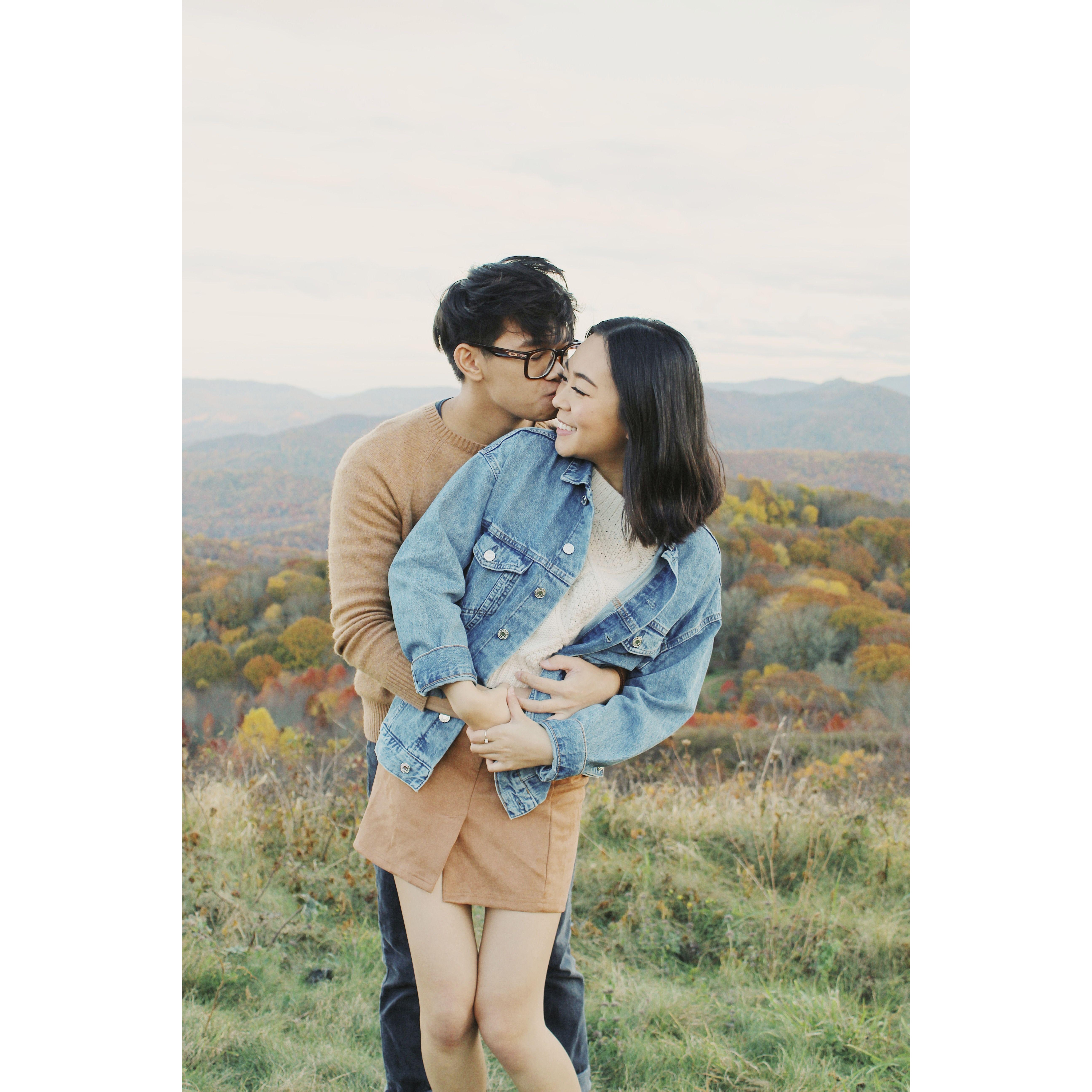 Our 2 year anniversary at Max Patch Mountain