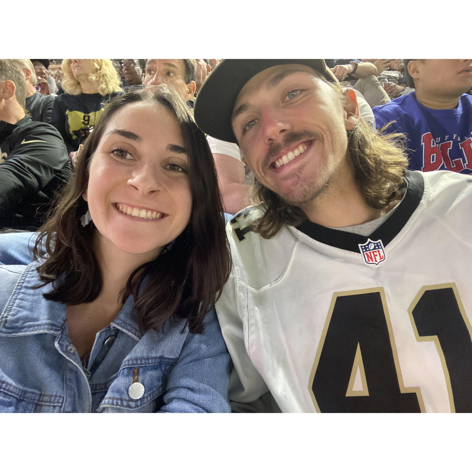 Thanksgiving 2021 at the Saints game with Alyssa