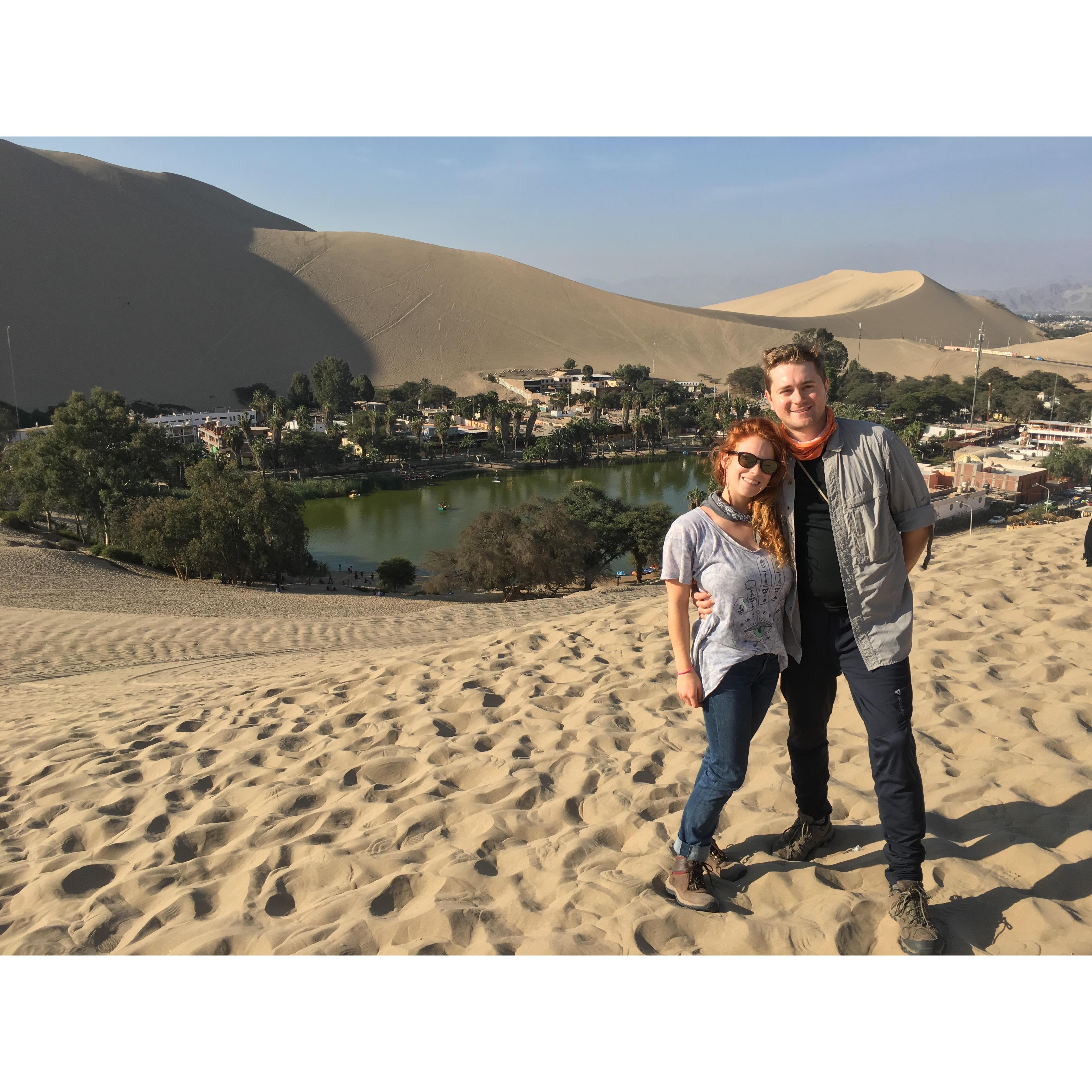 Oasis in the desert, Huacachina, Peru, 2017