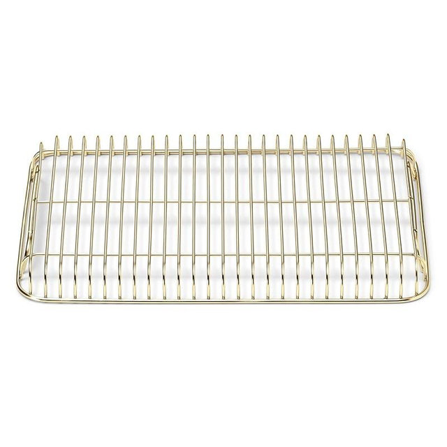 Caraway Stainless Steel Cooling Rack - 9" x 13" - For Cooling Baked Goods, Icing, & More - Designed to Fit Into Our Small Baking Sheet - Gold