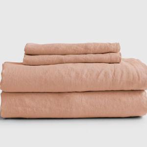 European Linen Sheet Set in Desert Sunset Size King