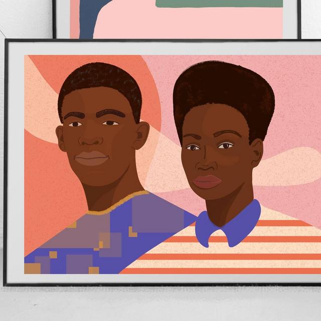 Couples portrait, personalised Valentine’s Day present, family portrait