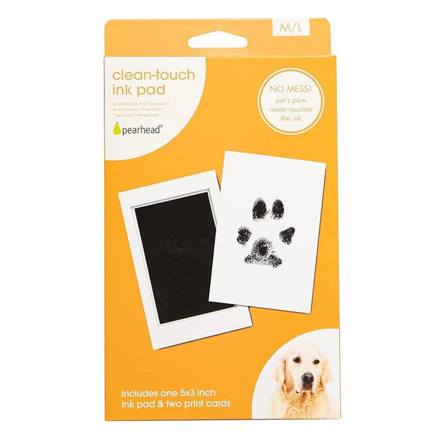 Pearhead Pet Clean-Touch Ink Pad, Medium/Large, Black Ink Pad for Cats or Dogs, Pet Owner, Pet Owner Must Have Item, Pet Memory Keepsake, for Medium to Large Pets