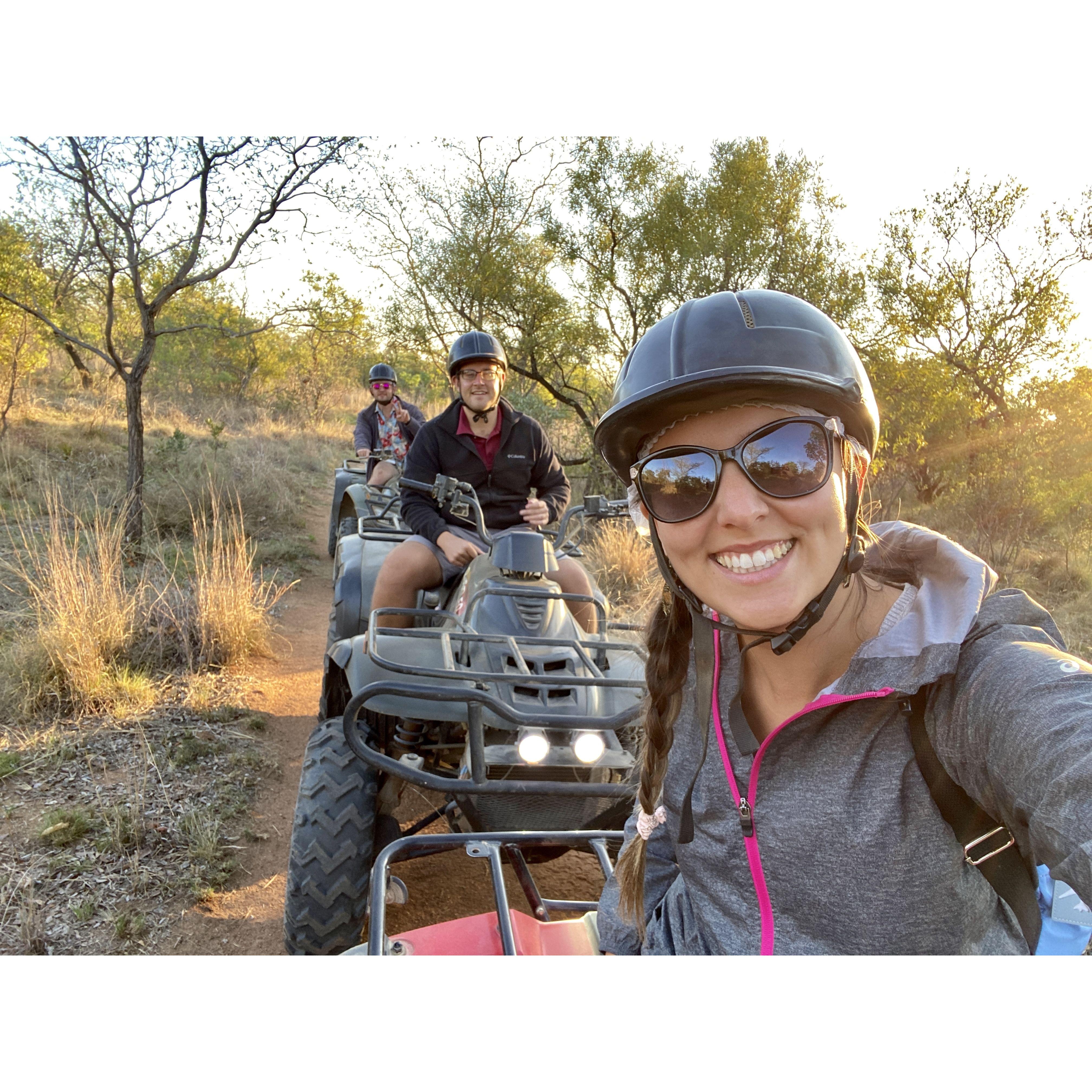 Jordan, Fred and Estiaan, ride ATV's into the depths of the South African Safari. They encounter, Zebras, Hippos, Buffalo and many more exciting African animals!